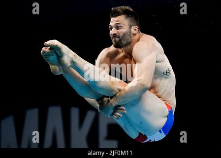 Budapest, Ungarn. 27.. Juni 2022. JANDARD Alexis FRA3m Sprungbrett Männer Vorläufiges Tauchen FINA 19. World Championships Budapest 2022 Budapest, Duna Arena 27/06/22 Foto Andrea Staccioli/Deepbluemedia/Insidefoto Kredit: Insidefoto srl/Alamy Live News Stockfoto