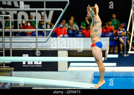 Budapest, Ungarn. 27.. Juni 2022. JANDARD Alexis FRA3m Springboard Men Semifinal Diving FINA 19. World Championships Budapest 2022 Budapest, Duna Arena 27/06/22 Foto Giorgio Scala/Deepbluemedia/Insidefoto Credit: Insidefoto srl/Alamy Live News Stockfoto