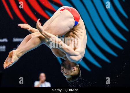 Budapest, Ungarn. 27.. Juni 2022. JANDARD Alexis FRA3m Springboard Men Semifinal Diving FINA 19. World Championships Budapest 2022 Budapest, Duna Arena 27/06/22 Foto Giorgio Scala/Deepbluemedia/Insidefoto Credit: Insidefoto srl/Alamy Live News Stockfoto