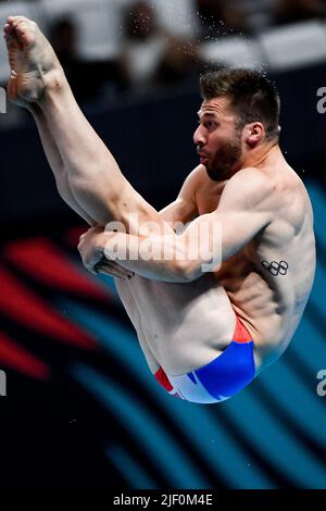 Budapest, Ungarn. 27.. Juni 2022. JANDARD Alexis FRA3m Sprungbrett Männer Vorläufiges Tauchen FINA 19. World Championships Budapest 2022 Budapest, Duna Arena 27/06/22 Foto Andrea Staccioli/Deepbluemedia/Insidefoto Kredit: Insidefoto srl/Alamy Live News Stockfoto