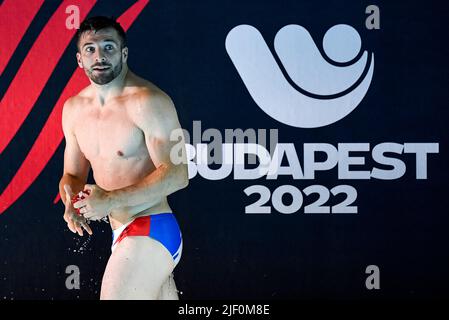 Budapest, Ungarn. 27.. Juni 2022. JANDARD Alexis FRA3m Sprungbrett Männer Vorläufiges Tauchen FINA 19. World Championships Budapest 2022 Budapest, Duna Arena 27/06/22 Foto Andrea Staccioli/Deepbluemedia/Insidefoto Kredit: Insidefoto srl/Alamy Live News Stockfoto