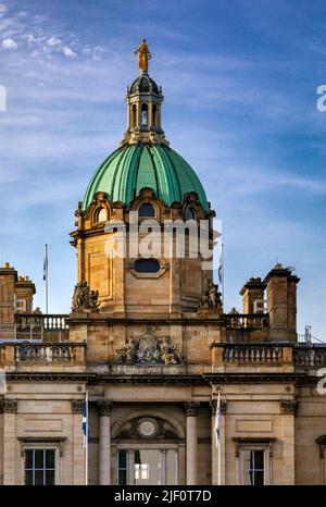 Edinburgh, die Hauptstadt Schottlands. Dome of Bank of Scotland, Hauptniederlassung. Stockfoto