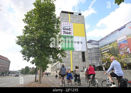 Die Abbildung zeigt die Vorbereitungen vor der Ausgabe 109. des Radrennens der Tour de France, am Dienstag, den 28. Juni 2022 in Kopenhagen, Dänemark. Die diesjährige Tour de France findet vom 01. Bis 24. Juli 2022 statt und startet mit drei Etappen in Dänemark. BELGA FOTO JASPER JACOBS Stockfoto