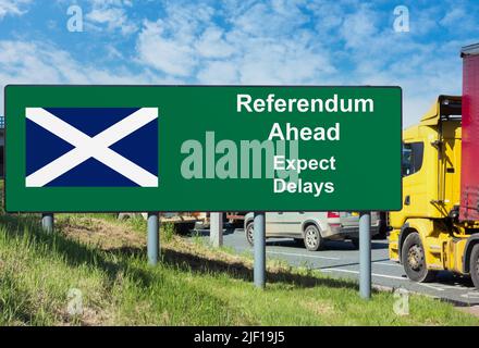 Schottland, schottisches Referendum, Unabhängigkeit Oktober 2023 Konzept Stockfoto