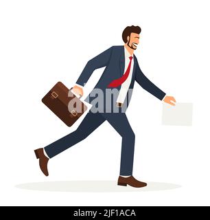 Geschäftsmann läuft extrosed Avatar Charakter Vektor Illustration Design eps 10 Stock Vektor