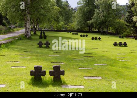 Die Friedenskapelle in Narvik, die zur Erinnerung an die tragischen Verluste der Schlacht von Narvik errichtet wurde. Stockfoto