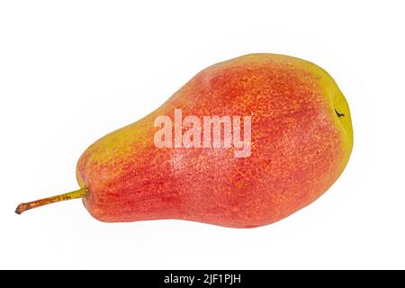 Obst, gesundes Essen. Eine Birne isoliert auf weißem Hintergrund. Stockfoto