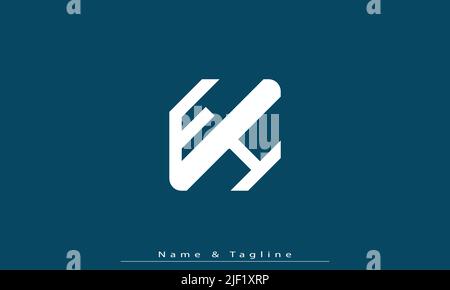 Alphabet Buchstaben Initialen Monogramm Logo EH , HE Stock Vektor