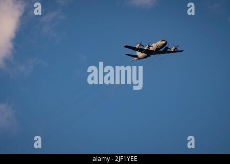 Royal Canadian Air Force CP-140 Aurora Aircraft Flepast. Stockfoto