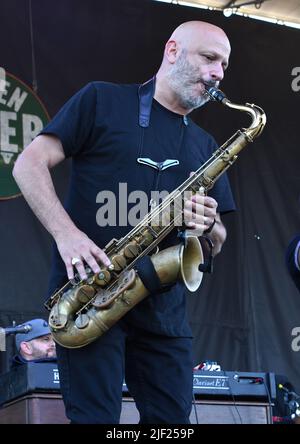 Galaktische Aufführung beim Green River Festival Stockfoto