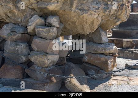 Ruinen der Kathedrale von Zvartnots. Es ist UNESCO-Weltkulturerbe in Jerewan, Armenien Stockfoto