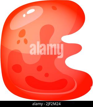 Gelee bunte Alphabete, Comic-Alphabet für Kinder. Jelly Bright Font. Kindliche Art für Veranstaltungen, Aktionen. Stock Vektor