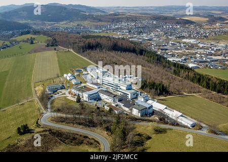 Luftbild, Fraunhofer-Institut für Molekularbiologie und Angewandte Ökologie, Grafschaft, Schmallenberg, Sauerland, Nordrhein-Westfalen, Germa Stockfoto