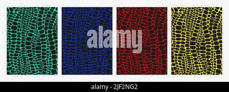 Muster Haut Schlange und Krokodil Stock Vektor