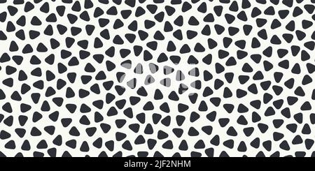 Abstraktes Muster Hintergrund Vektorrahmen. Nahtlose Wiederholung Hintergrund Design von Mosaik schwarz und weiß Dreieck Formen. Stock Vektor