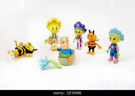 Fifi und die Flowertots-Figuren aus der Kinderfernsehserie Stockfoto