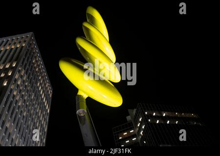 Moderne abstrakte Skulptur, Wellington, Nordinsel, Neuseeland Stockfoto