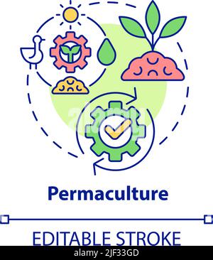 Permakultur-Konzept-Symbol Stock Vektor