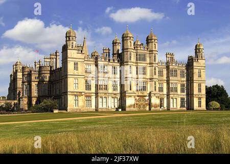 Burghley House, englisches Landhaus, Vereinigtes Königreich, England, Cambridgeshire, Lincolnshire Stockfoto