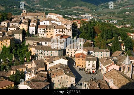 Bergdorf Pennabilli, Italien, Emilia Romagna, Pennabilli Stockfoto