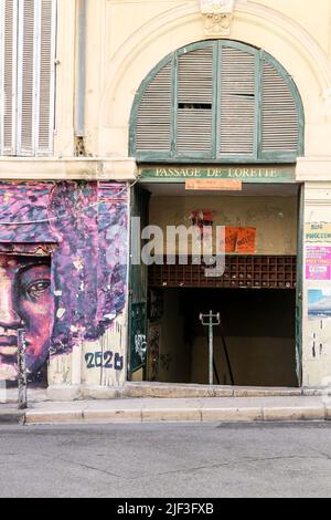 Marseille : Le Panier Bezirk : Passage de Lorette Stockfoto