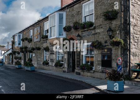 The Harbour Inn, Porthleven Harbour, Cornwall Stockfoto