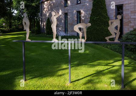 Deutschland, Coesfeld, Coesfeld-Lette, Buchstabe Berg, Berkel, Baumberge, Münsterland, Westfalen, Nordrhein-Westfalen, NRW, Glasmuseum Alter Hof Herding Stockfoto