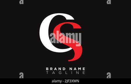 CS Alphabet Buchstaben Initialen Monogramm Logo Stock Vektor