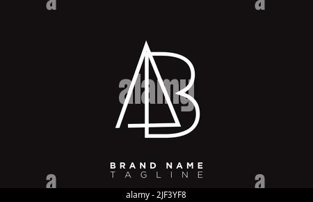 Ab Alphabet Buchstaben Initialen Monogramm Logo Stock Vektor