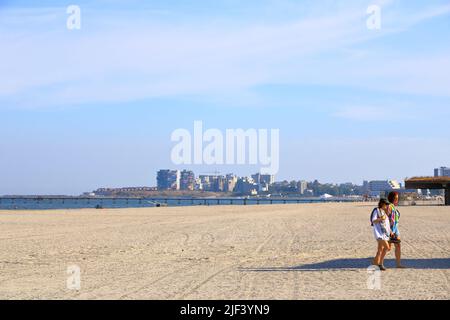 September 14 2021 - Constanta,Mamaia in Rumänien: Beliebter Touristenort am Schwarzen Meer Stockfoto