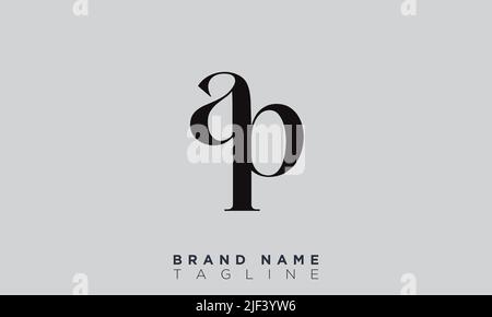 AP Alphabet Buchstaben Initialen Monogramm Logo Stock Vektor