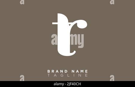 TR Alphabet Buchstaben Initialen Monogramm Logo Stock Vektor