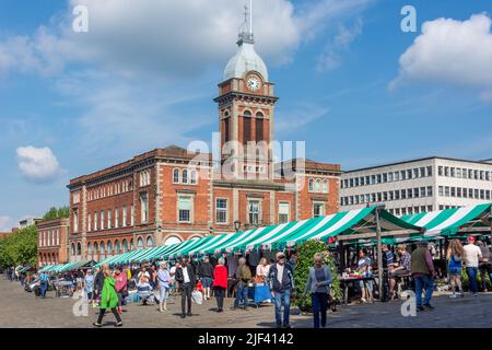 Chesterfield Market, Market Hall New Square, Chesterfield, Derbyshire, England, Großbritannien Stockfoto