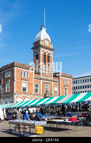 Chesterfield Market, Market Hall New Square, Chesterfield, Derbyshire, England, Großbritannien Stockfoto