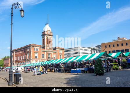 Chesterfield Market, Market Hall New Square, Chesterfield, Derbyshire, England, Großbritannien Stockfoto