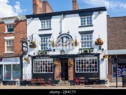 The Market Pub, New Beetwell Street, Chesterfield, Derbyshire, England, Vereinigtes Königreich Stockfoto