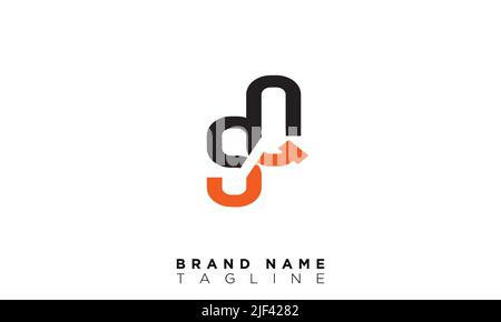 SQ Alphabet Buchstaben Initialen Monogramm Logo Stock Vektor