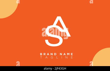 SA Alphabet Buchstaben Initialen Monogramm Logo ALS Stock Vektor