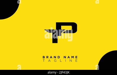 TP Buchstaben Initialen Monogramm Logo PT, T und P Stock Vektor