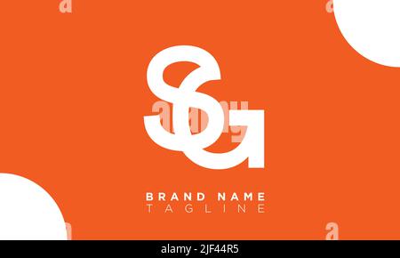 SG Alphabet Buchstaben Initialen Monogramm Logo Stock Vektor