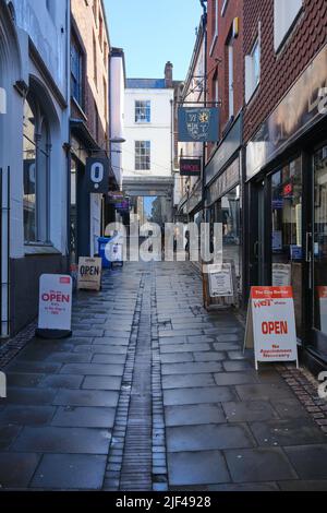 Bridewell Alley in Norwich, Großbritannien Stockfoto