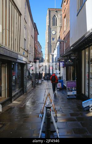 Bridewell Alley in Norwich, Großbritannien Stockfoto