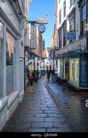 Swan Lane in Norwich, Großbritannien Stockfoto