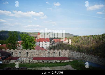 Schloss Veveri, Tschechische republik. Brno Stadt , Südmähren Region. Stockfoto
