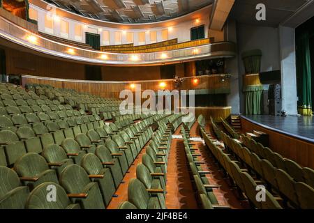 Bild Theater Balkon Parterre Bett Bühne Scheinwerfer Stockfoto