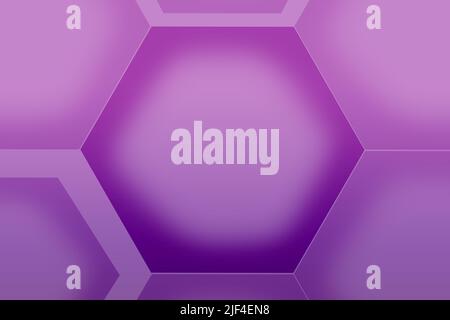 Gradient lila 3D Hexagon-Form Muster für abstrakten Hintergrund Stockfoto