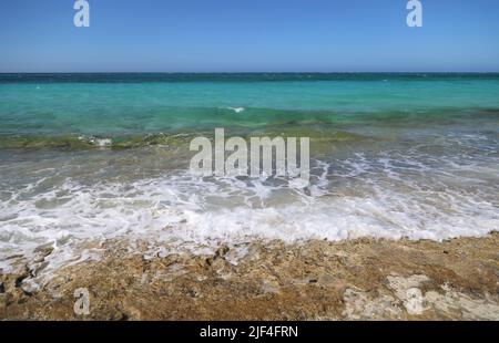 La Playa Esmeralda in Guardalavaca, Kuba Stockfoto