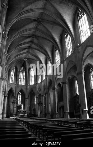 Manresa, Spanien, 15. September 2012: Bögen der Basilica de la Seu. Stockfoto