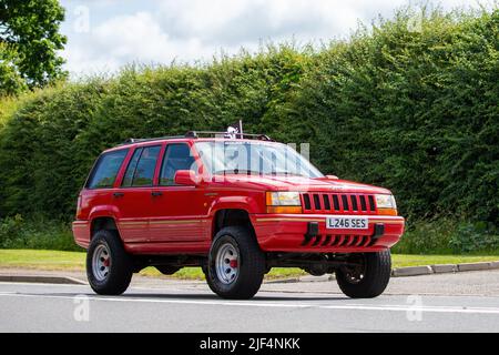 1994 Red Grand Cherokee Jeep Stockfoto