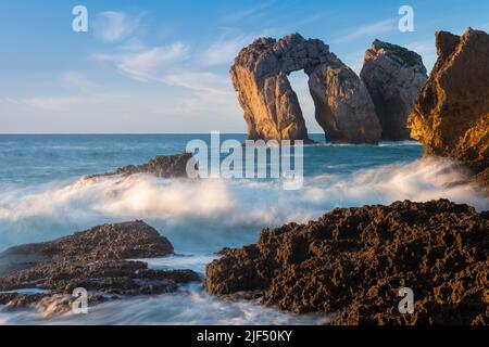 Broken Coast-Costa Quebrada in Liencros, Kantabrien in Spanien Stockfoto